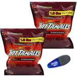 Hot Tamales Chewy Cinnamon Candy Bulk 1.8 LB Bag - 2 Packs -Spicy Cinnamon Chewy Candy - With MunchMo Power Clip To Retain Freshness…