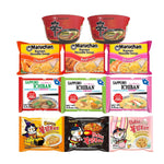 Asia Best Korean and Japanese Favorite Ramen Noodles Variety Pack Sampler - 10 Different Flavors 11 Count - Instant Ramen and Cup Ramen - with MunchMo Chopsticks