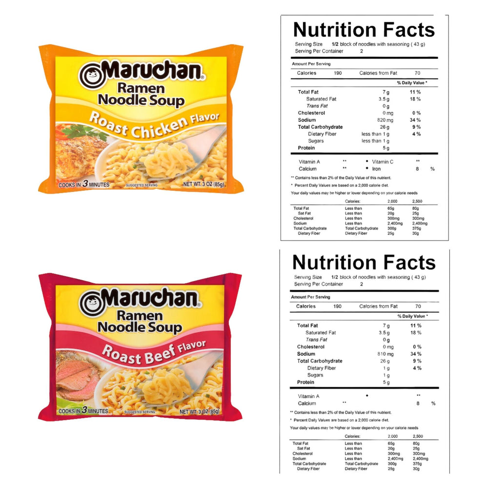 Maruchan Ramen Noodle 10 Flavors Variety Pack - 20 Count Set With MunchMo Chopsticks…